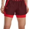 Korte Broeken Under Armour Play Up 2-in-1 Shorts -RED